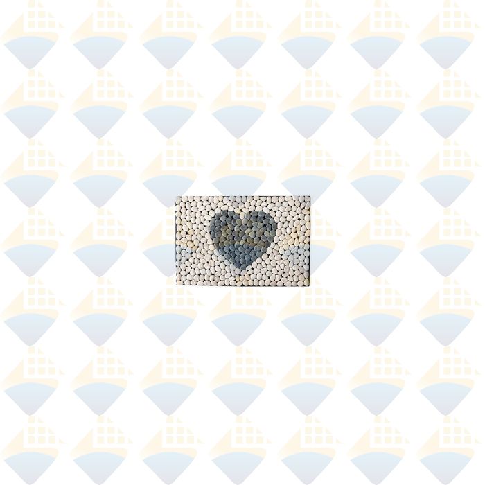 191386784988 | Indoor/ Outdoor River Stone Gray Heart Doormat