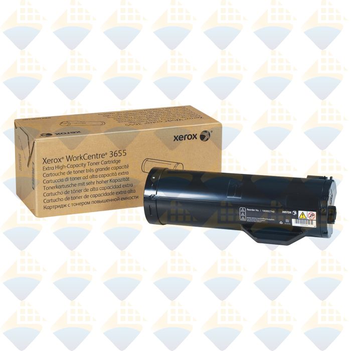 106R02740-C-IT | Xerox WC 3655 Black High Yield Toner Cartridge - 25.9k